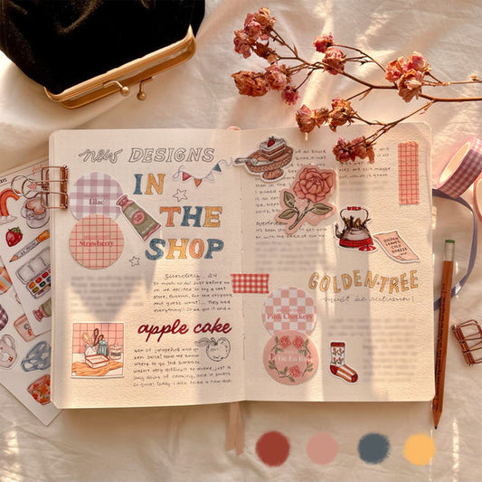 Comment créer une mise en page esthétique avec des stickers, washi tapes, et de la couleur..