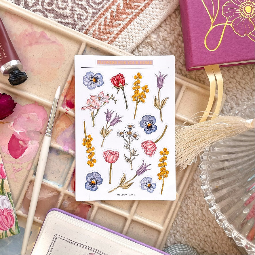 Flowers For Your Home Sticker Sheet