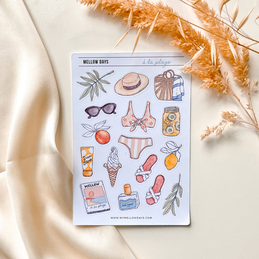 À La Plage Sticker Sheet
