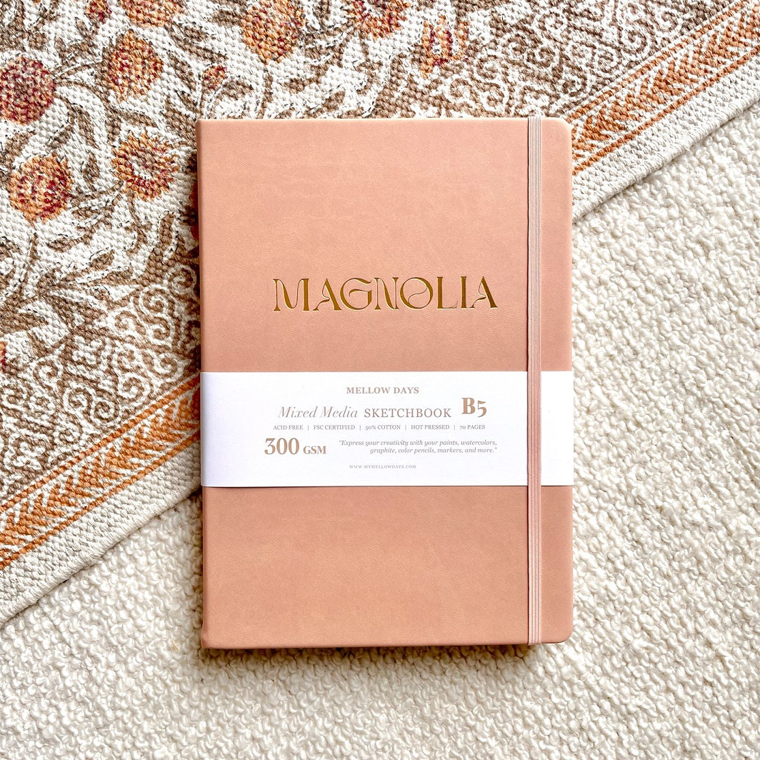 A Magnolia Sketch Book Sewing Binding Multicolor Hard Cover Sketch Book  Painting - Buy A Magnolia Sketch Book Sewing Binding Multicolor Hard Cover  Sketch Book Painting Product on