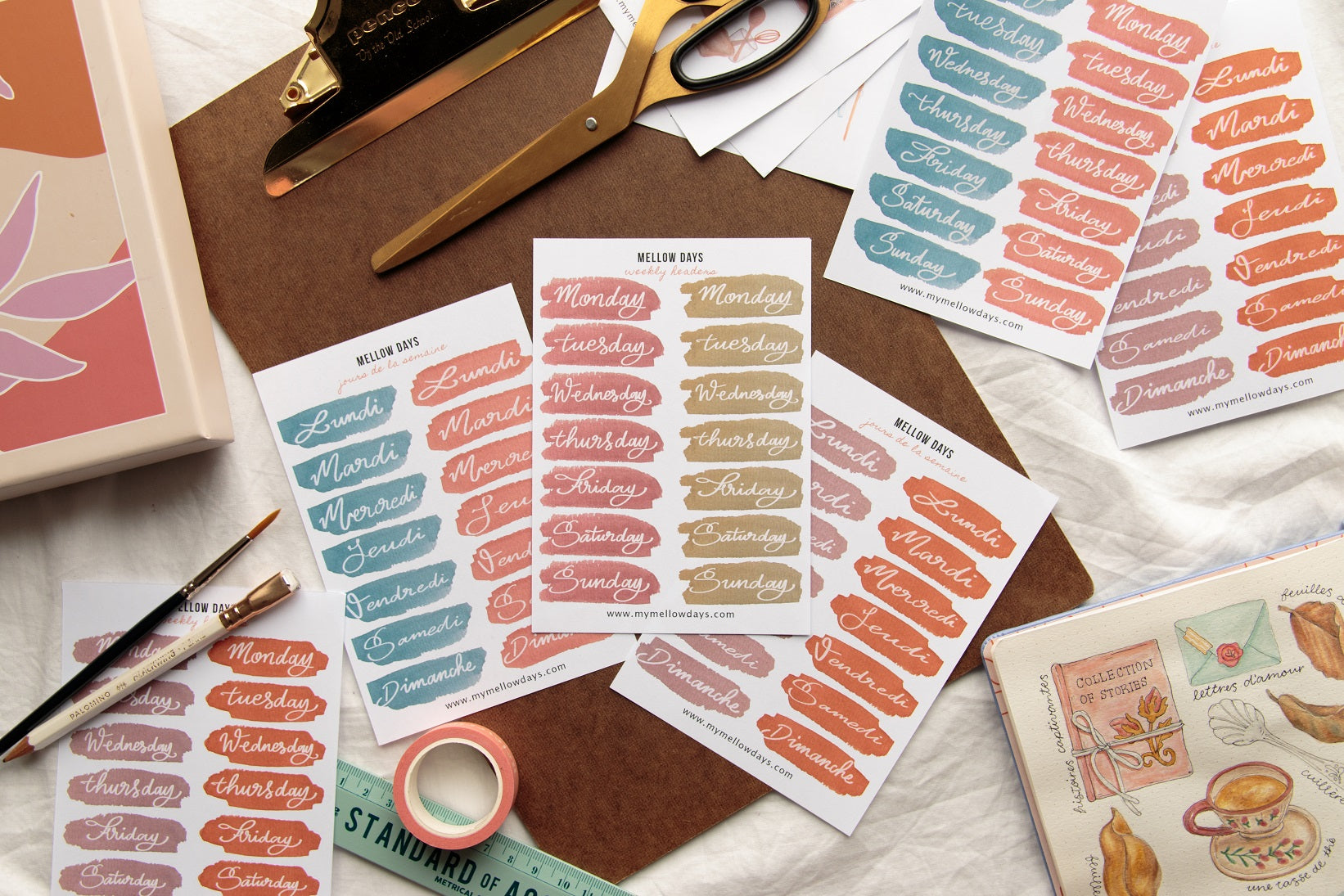 FREE Printable Weekly Headers For Your Bujo – MELLOW DAYS