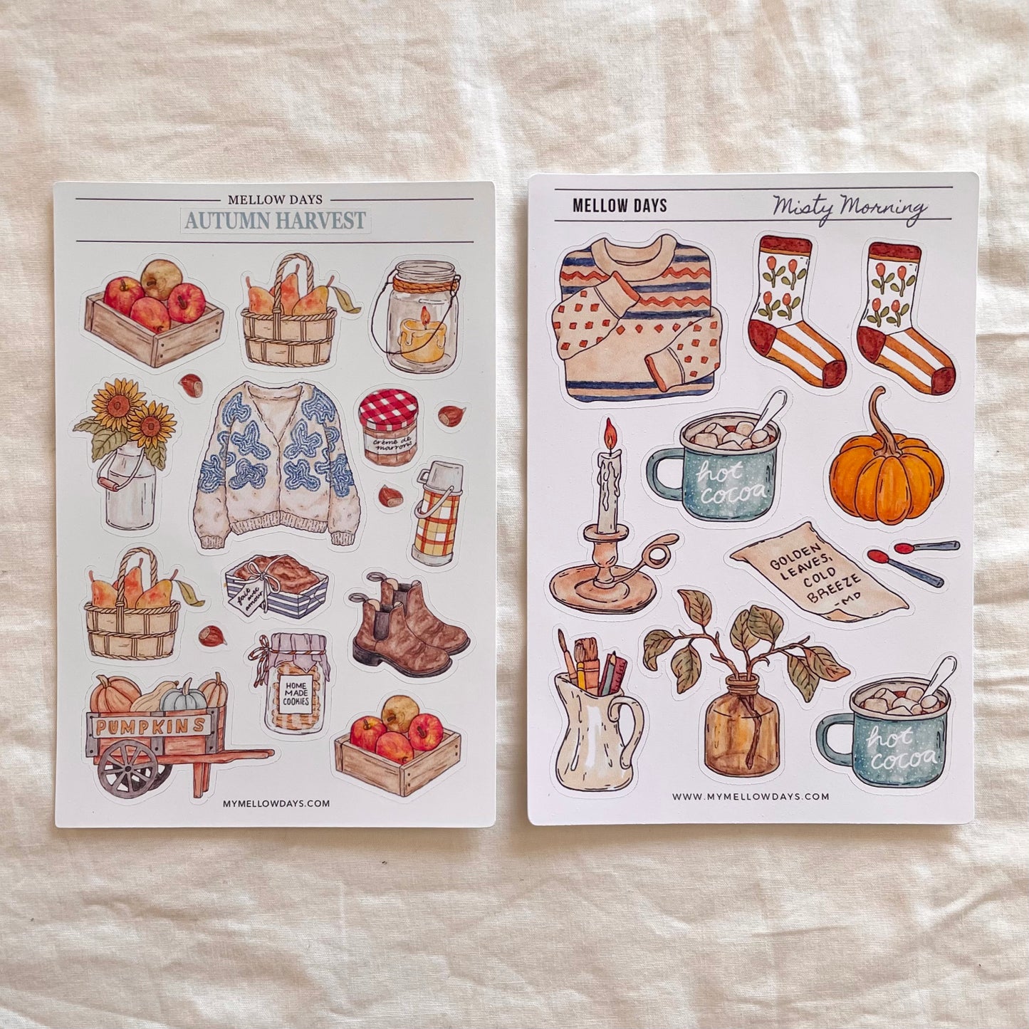 2 Autumn Sticker Sheets