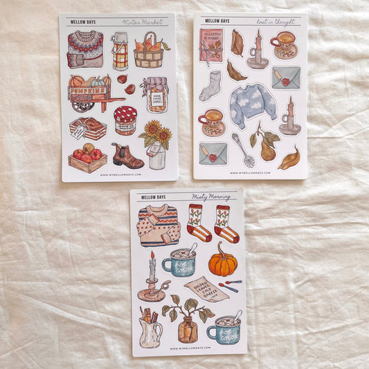 3 Autumn Sticker Sheets