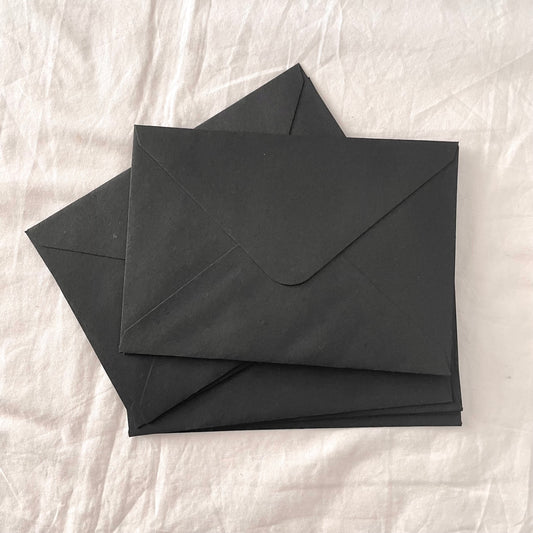 Set of 8 Black Envelopes