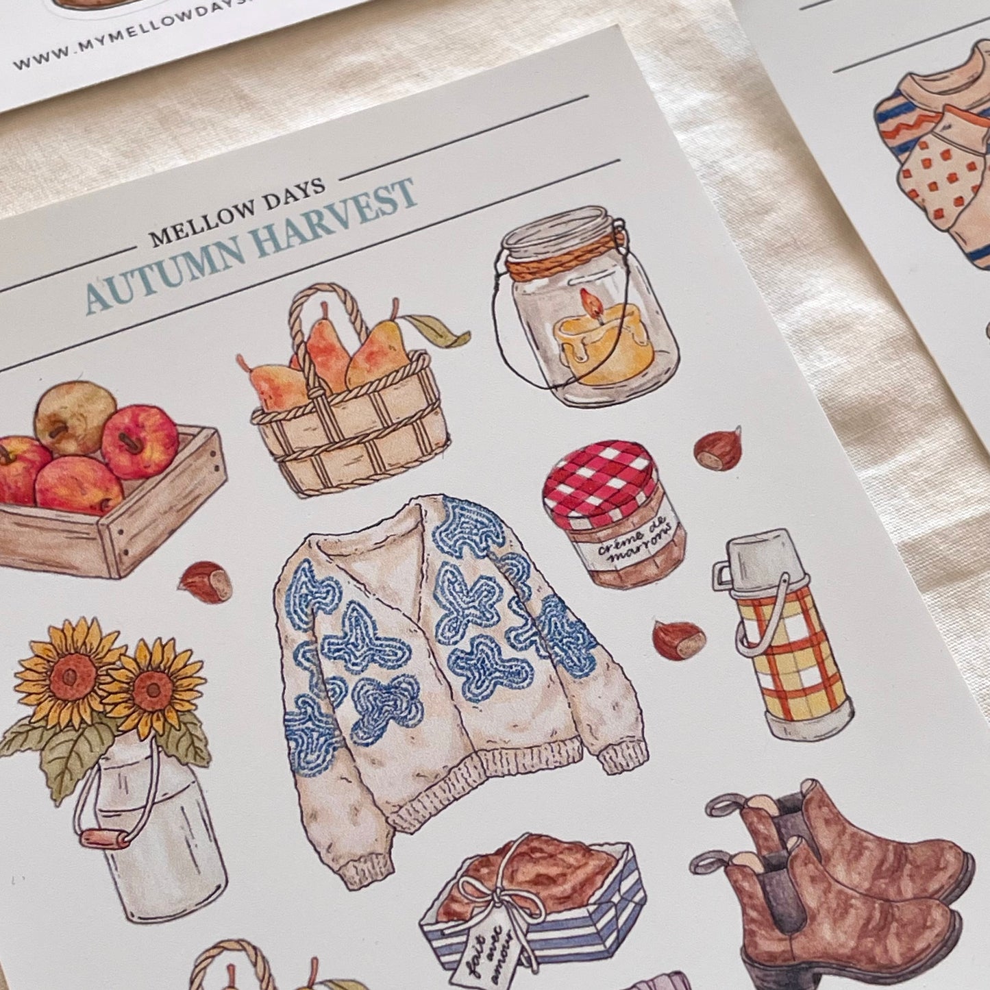 4 Autumn Sticker Sheets