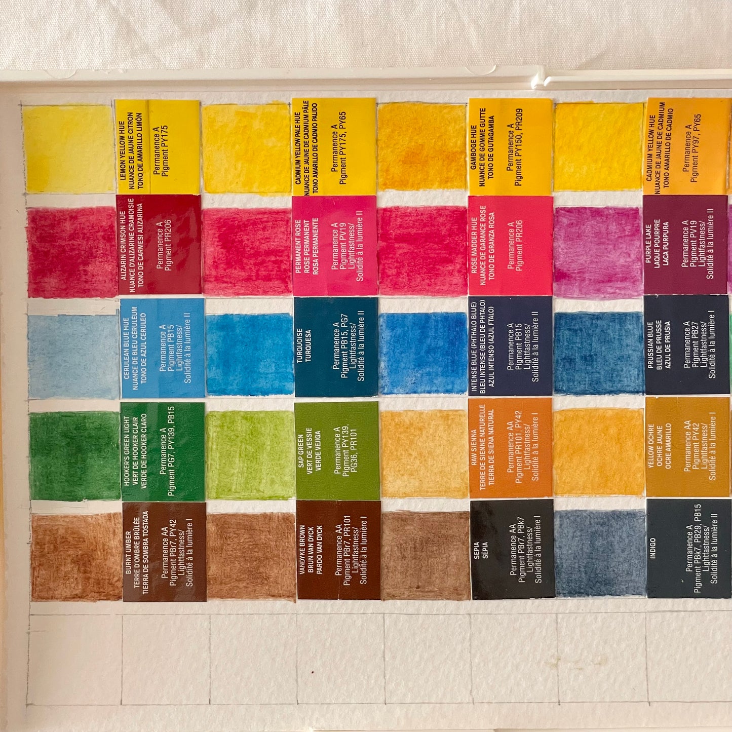 Winsor and Newton Watercolor Palette