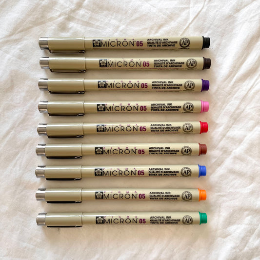Pigma Micron Fineliner Pens 0.5