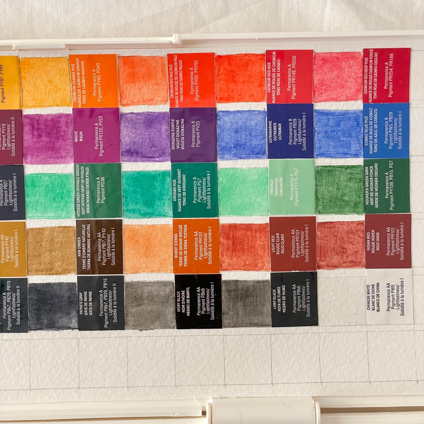 Winsor and Newton Watercolor Palette
