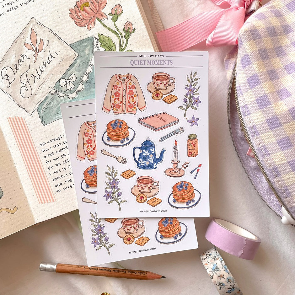 Mellow Days - Handmade Vinyl Sticker Sheets – MELLOW DAYS
