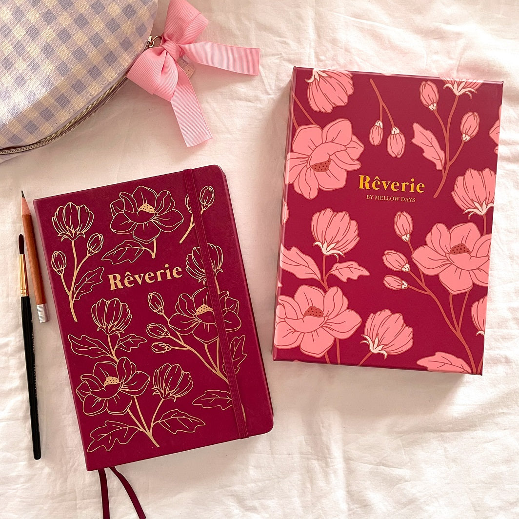 Rêverie Journal - "Floral Collection" Burgundy