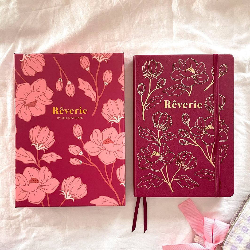 Rêverie Journal - "Floral Collection" Burgundy