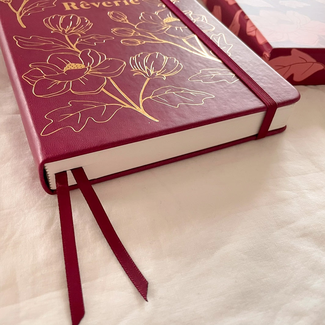 Rêverie Journal - "Floral Collection" Burgundy