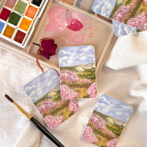 Spring Hillside Landscape, Die Cut Vinyl Sticker – MELLOW DAYS