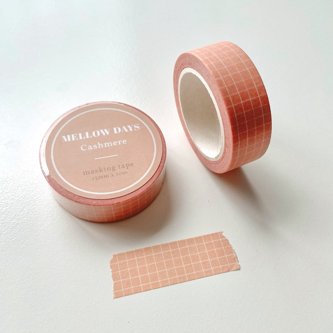 Beige brown washi tape, 15mm x 10m