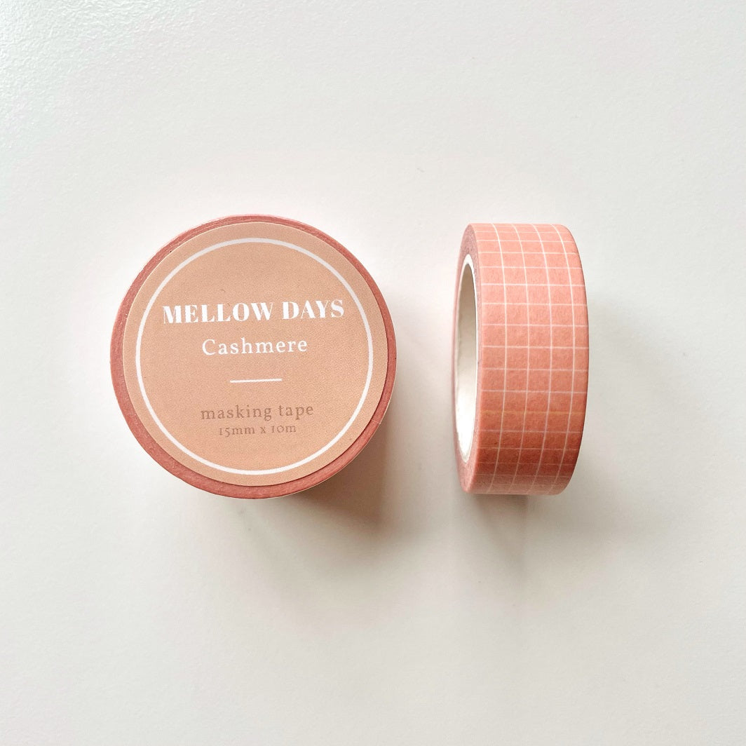 Beige brown washi tape, 15mm x 10m